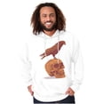 thumbnail image 5 of Gothic Crow Raven Sitting on Skull Hoodie Sweatshirt Women Men Brisco Brands S, 5 of 6