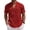 Wine, variant on Gaukiv Men's Band Collar Shirts Short Sleeve Linen Blouses Relaxed Tops Wine M