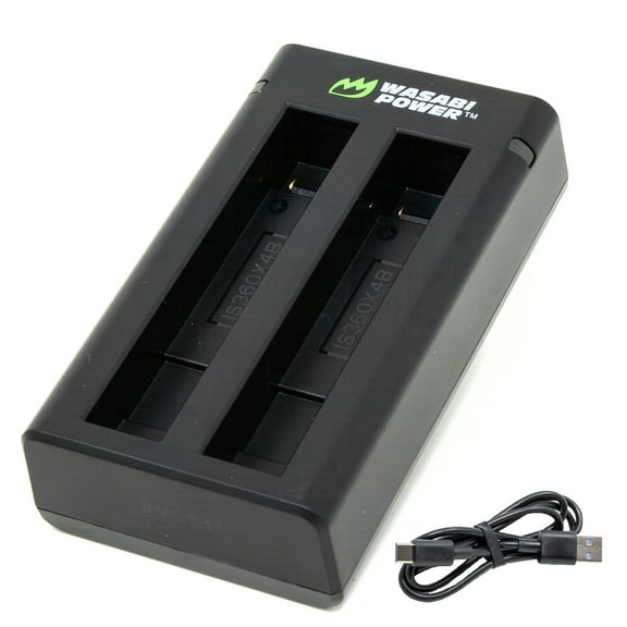 Wasabi Power Dual USB Battery Charger for Insta360 X4