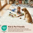 thumbnail image 4 of Design&I 9'x12' Washable Area Rug Herringbone Farmhouse Geometric Layout Ends Interlocking Washed Flowing Dynamic for Master Suite, Under Bed, Sleek Flatweave Pet Friendly, 4 of 7