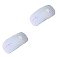 thumbnail image 4 of Wisewang Portable Wireless Silent Computer Mouse Rechargeable Mouse PC Laptop Accessories white 2Set, 4 of 6