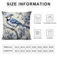 thumbnail image 5 of COMIO  Pillow Covers Blue and White Tile with Birds and Small Flower Outdoor Throw Pillow Covers Blue and White Porcelain Floral Couch Pillow Cases for Sofa, 5 of 5
