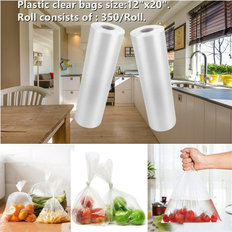 FungLam Plastic Produce Bags Clear Bag Roll BPA Free 12 x 20 1 Roll 350 Bags