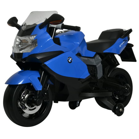 Kids Ride on Battery Operated motorcycle in blue Color. BMW - Brand