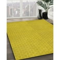 thumbnail image 3 of Ahgly Company Machine Washable Indoor Round Transitional Orange Gold Area Rugs, 4' Round, 3 of 7