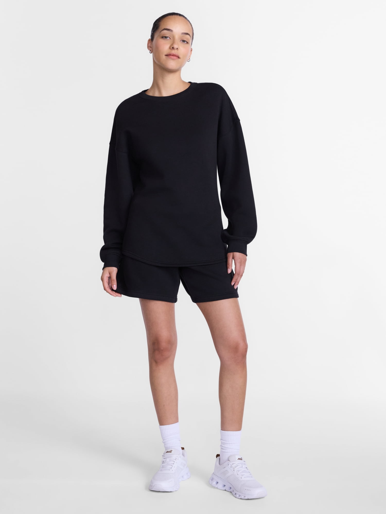 Athletic Works Women's and Women's Plus Cinched Fleece Sweatshirt, Sizes XS-4X