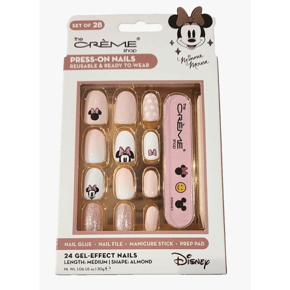 The Crème Shop x Minnie Mouse PINK Press-On Nails