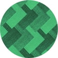 thumbnail image 1 of Ahgly Tapis Rond Lavable en Machine Intérieur Transitionnel Vert Printemps, 6 Pieds Rond, 1 of 7