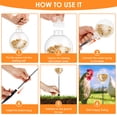 thumbnail image 6 of LINFANG 2 Pack Peck Toy Lightweight Chicken Treat Dispenser Interactive Chicken Slow Feeder Toy Fun Chicken Enrichment Toys for Hens Ducks Large Birds Parrots, 6 of 8