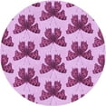 thumbnail image 1 of Ahgly Company Machine Washable Indoor Round Transitional Medium Violet Red Pink Area Rugs, 7' Round, 1 of 7