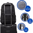 thumbnail image 4 of Mochila para Laptop con candado (Negro) BLUELANDER Mochila antirrobo para laptop, 4 of 6