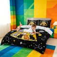 thumbnail image 3 of meiyoeat Cartoon Cat Galaxy Bedding For Boys,Space Theme Kitten Print Duvet Cover Full,Reversible,3pcs,1 Duvet Cover and 2 Pillowcases, 3 of 6