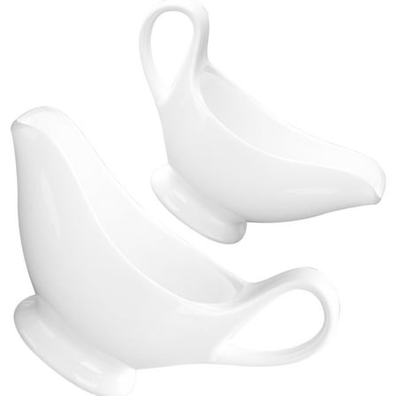 ROSENICE 2Pcs Gravy Pot Boat-Shaped for Holding Sauces in Hotels and Restaurants