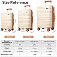 thumbnail image 3 of MIUSSE 5 Piece Luggage Set, Hardshell Lightweight Suitcase with TSA Lock Spinner Wheels, 100% PC Luggage Set 20in 24in 28in - White, 3 of 7
