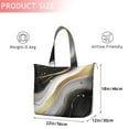 thumbnail image 4 of Black White Gold Marble Wave Dot Pattern Travel Tote Bags for Women Carry On,Large Weekender Bags for Women Travel,Multi Functional Duffle Bag for Work,Shopping,Sports, 4 of 5