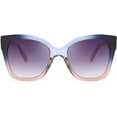 thumbnail image 2 of FEISEDY Retro Oversized Square Sunglasses Stylish Colorful Frame Chic Eyewear for Woman and Men B2597, 2 of 14