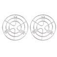 thumbnail image 2 of 2Pcs Stainless Steel Steamers Shelf, High Temperature Resistance, Easy to Clean, Anti Rust, for Fryer, Pressure Cooker, Oven,  Trivet, Made of 304 Stainless Steel, 2 of 7