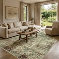 thumbnail image 2 of ATHOPE 5x7 Area Rug, Vintage Boho Medallion Rugs Non-Slip Soft Low Pile Washable Rug Large Distressed Rug Indoor Retro Carpet for Living Room Bedroom Dining Room Home Office, Green Brown, 2 of 8