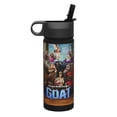 thumbnail image 2 of GOAT Movie Kids Insulated Water Bottle With Straw - 18 Oz Stainless Steel Double Wall Vacuum Cup, Leakproof, Bpa Free, Suitable For Boys And Girls, 2 of 5