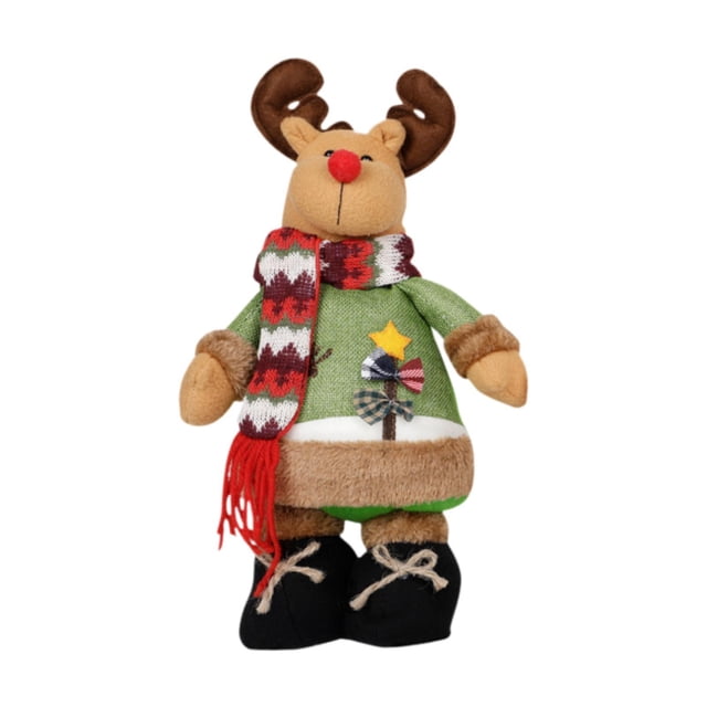 Muñeco de Navidad de pie, muñeco de nieve navideño, adornos nórdicos Alce