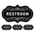 thumbnail image 1 of 4pcs Bathroom Sign Restroom Sign Toilet Sign Washroom Sign Bathroom Door Restroom Door Sticker Toilet Door Sticker Washroom Door Sticker Storage Room Sign, 1 of 8