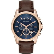 AX2508 Chronograph Dark Brown Leather Strap Watch