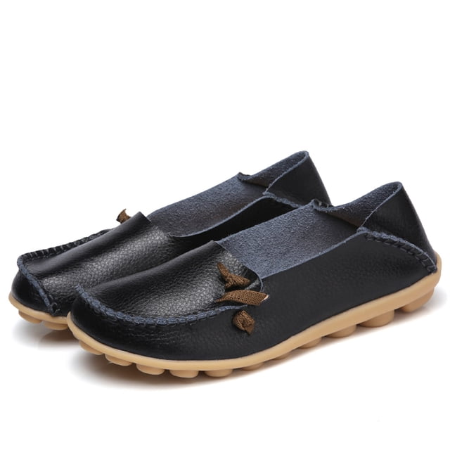 Zapatos planos informales de cabeza redonda para mujer, mocasines, zapatos de guisantes individuales informales de fondo suave Wmkox8yii FOPL2227