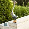 thumbnail image 5 of Uranda Cute Ducks Statues Home Decor, Countryside Garden Sculptures Art Decor Goose for Yard Porch 4.72*13 Inch A, 5 of 6