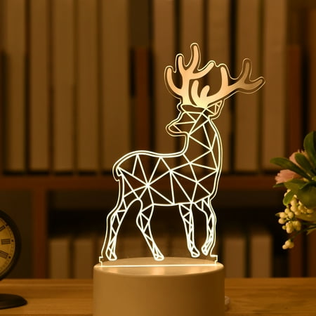 

Toyella Bedroom Atmosphere Lamp Cartoon 3D Night Light A 3 color