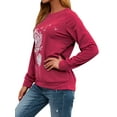 thumbnail image 6 of ZXSXSY Womens Dandelion Sweatshirts Casual Crewneck Pullover Tops Long Sleeve Graphic Tee Shirts, 6 of 9
