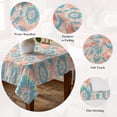 thumbnail image 5 of Teal Orange Table Cloth Waterproof Tablecloths, Modern Tie Dyeing Contemporary Abstract Art Tablecloth Dining Table Cover for Kitchen Party Tabletop Outdoor, Rectangle Tablecloth 60x84 Inch, 5 of 9