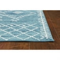 thumbnail image 2 of 7' Ocean Blue Machine Woven Geometric Tribal Indoor Runner Rug, 2 of 2