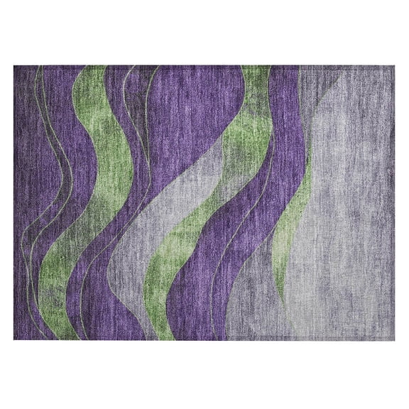 Dalyn Rugs Machine Washable Indoor/Outdoor Chantille Purple 1'8" x 2'6" Rug