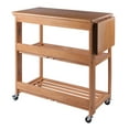 Winsome Wood Radley Foldable Utility Kitchen Cart, Light Oak Finish