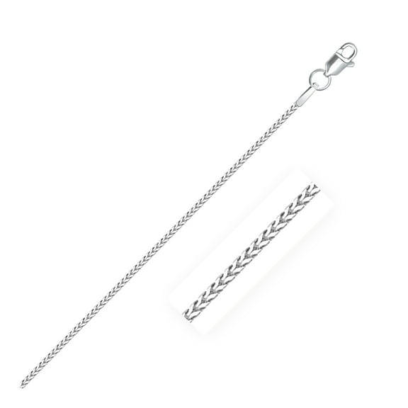 14k White Gold Franco Chain 0.9mm 18 in