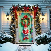 YZEGDCH Door Curtains for Doorway Privacy, Christmas Fabric Front Door Banner, Outdoor Home Indoor School Winter New Year Decor, Gifts Under 10 Dollars