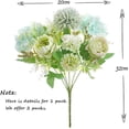 thumbnail image 5 of Coolmade 2pcs Fake Peony Silk Hydrangea Bouquet Artificial Flowers Decor Light Green, 5 of 8