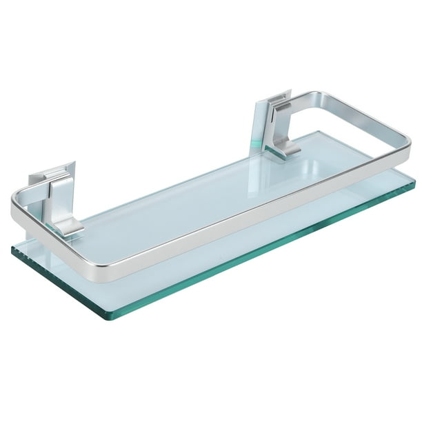 Bathroom Rack, Small Toilet Glass Shelf 10kg / 22lb Useful With Strong