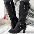 thumbnail image 5 of Mepaouo Women's Knee High Boots Block Heel Platform Winter Boots with Side Zipper, 5 of 7