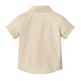 thumbnail image 5 of Boys Button Down Shirts Khaki Button Up Shirt Boys Boys Formal Outfit School Uniform for Boys Boys Girls Fashion, 5 of 9
