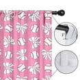 thumbnail image 4 of Blackout Kids Curtains,Pink Bows and Baseballs Pattern Childrens Insulated Curtains Set Of 2,Bedroom Essentials,Toddler Room Decor 42"x54", 4 of 5