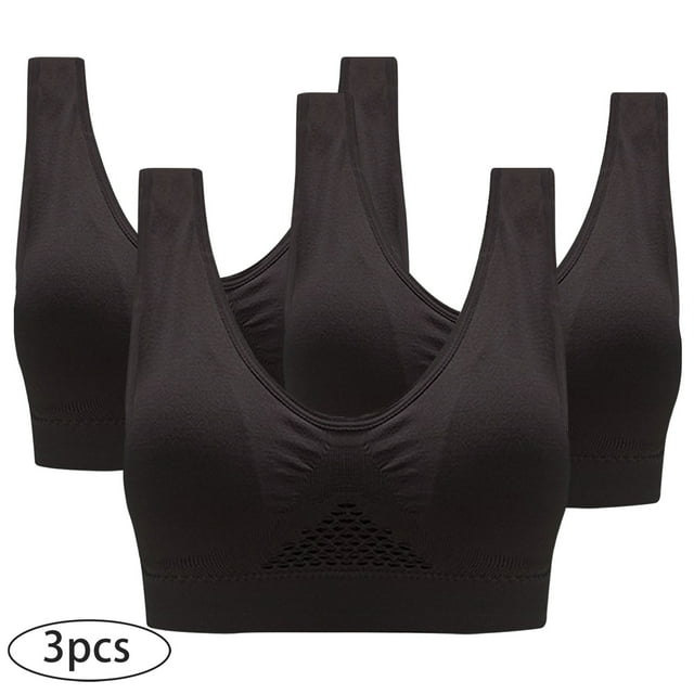 Birdeem 3-Pack Women Sports Bra without Wire Free Support Yoga Running Underwears