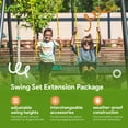 thumbnail image 3 of gobaplay Single Swing Playground Set with 6' Frame Extension & Rectangle Tree Swing, 3 of 12