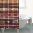 thumbnail image 4 of Boho Red Multicolored Ethnic Pattern Shower Curtain 36"x72" ,Bathroom Decorative Shower Curtains Set with 12 Hooks,Modern Waterproof Washable Shower Curtain, 4 of 6