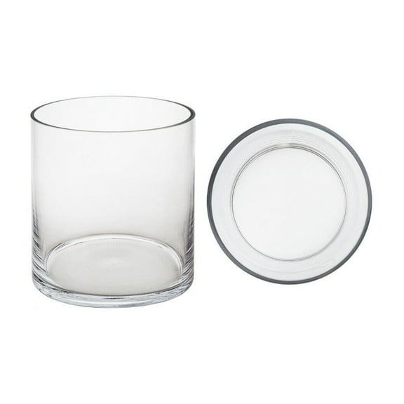 6" x 6" Cylinder Glass Vase - Set of 6, Clear Durable and Versatile