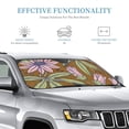 thumbnail image 4 of YFYANG Front Windshield Sun Shade, Floral Art Patterns Foldable Car Visor for Cars, Trucks, SUVs, Small, 4 of 9