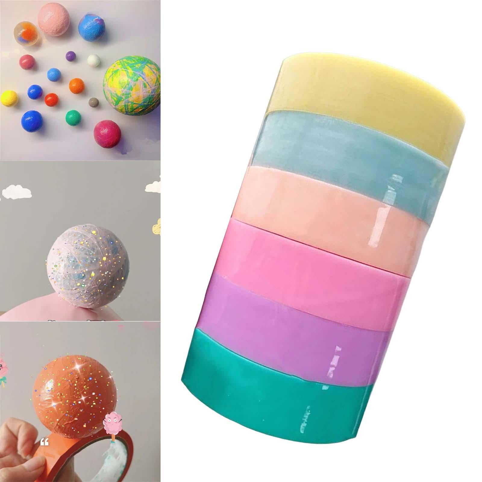 12pcs Sticky Creative Sticky Ball Tapes DIY Crafts Supplies Educational Decorative for Adult Kids StyleD