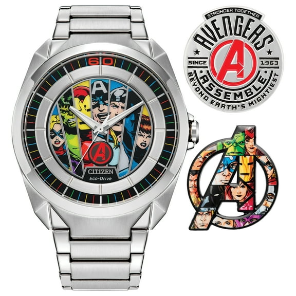 Citizen Men's Eco-Drive Marvel Avengers Stainless Steel Box Set Watch - AW2080-64W