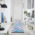 thumbnail image 4 of Yayeee Runner Rug for Bedroom 2'x6' Machine Washable Hallway Non Slip Mat, Purple Art Pattern, 4 of 8