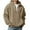 A-Khaki380, variant on XIAONU Mens Hoodies Waffle Knit Half-Zip Drawstring Hooded Sweatshirts Loose Fit Long Sleeve Solid Color Oversized Streetwear